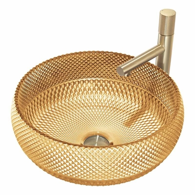 la main en verre ronde de lavabo de 420mm lavent 45mm Dia No Hole