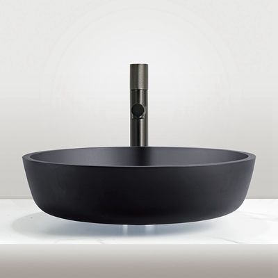 420*420*110 mm bassin rond de lavage avec évier en verre trempé sans débordement