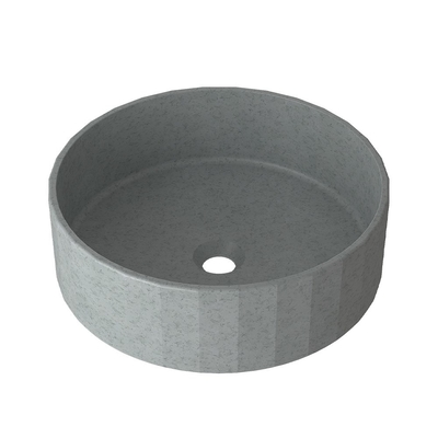 Bassin de lavage en béton gris bleuté sans débordement
