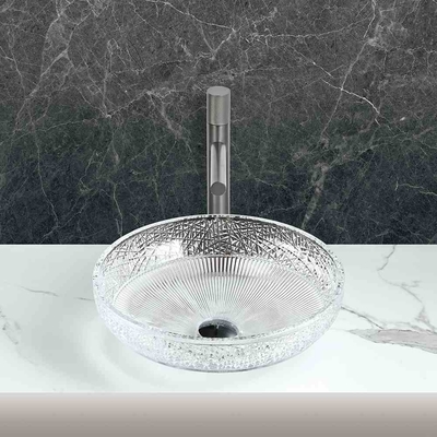 400*400*130mm 1 trou de verre bassins de récipients de drainage moderne Centre de localisation