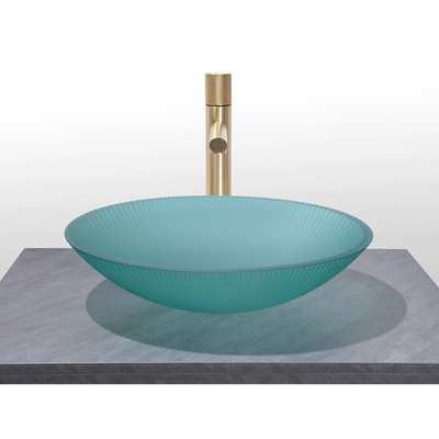 Bassin de verre contemporain avec certification CUPC et haute résistance à la chaleur