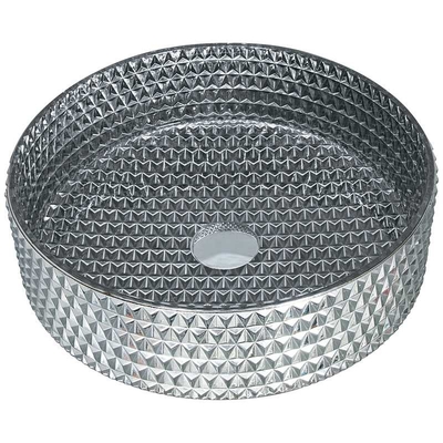 Évier passé au bichromate de potasse de partie supérieure du comptoir de vanité de Crystal Sink Bowl Elegant Bathroom de finition