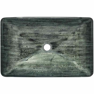 lavabos de salle de bains de 12mm cuvette en verre d'évier d'Art Rectangular Tempered de 16,5 pouces