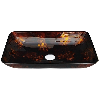 Évier noir de navire de rectangle de rectangle de forme de couleur rousse moderne de lavabo