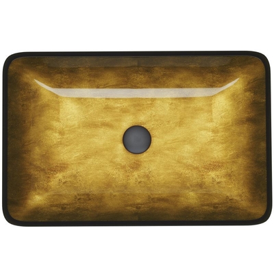 Taille standard rousse de lavabo de dessus de Tableau de Brown de verre trempé d'évier propre facile de navire