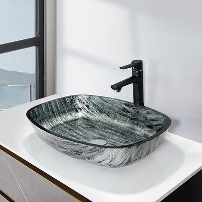 évier rectangulaire de navire de la plus défunte de main de drain de 45mm grand longueur du lavabo 40mm