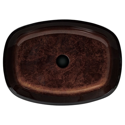 Partie supérieure du comptoir rectangulaire Brown roux de lavabo de main de cru de conception moderne grande