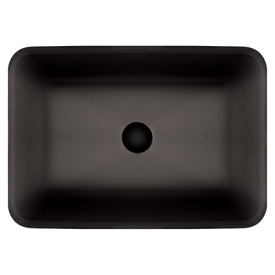 Bassin acide de plan de travail de noir du gris 20inch de Matt Tempered Glass Sink Dark rectangulaire