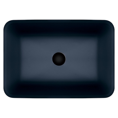 Lavabo noir de couleur de verre trempé 12mm Matt Counter Top Bowl Sink acide