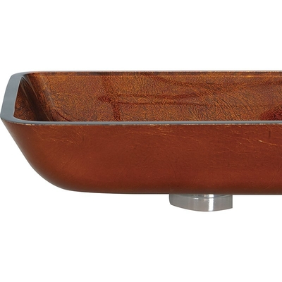 Solide rectangulaire de dessus de Tableau de Brown de verre trempé de cuvette rousse de bassin