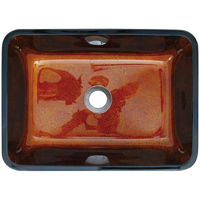 Solide rectangulaire de dessus de Tableau de Brown de verre trempé de cuvette rousse de bassin