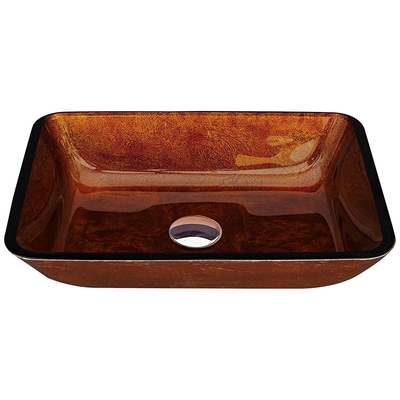 Solide rectangulaire de dessus de Tableau de Brown de verre trempé de cuvette rousse de bassin