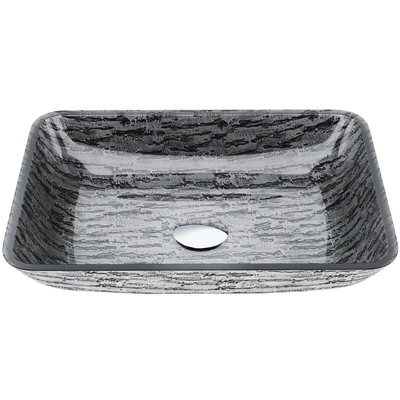 Noir titanique/Gray Bathroom Wash Basins L460 * W330 * évier noir rectangulaire de navire de H105mm