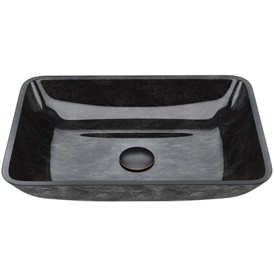 Pouce vert-foncé Gray Onyx Handmade Rectangular des lavabos de salle de bains 18