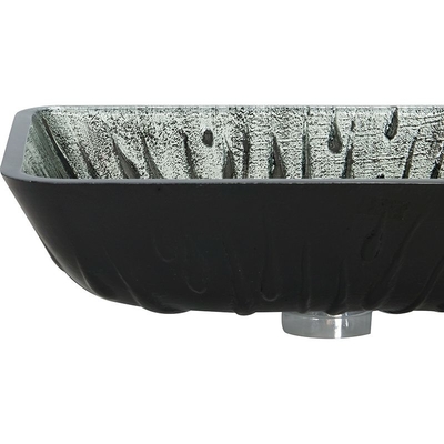 Évier de dessin de vanité de verre trempé de main de fonte de Gray Rectangular Vessel Sink Hot