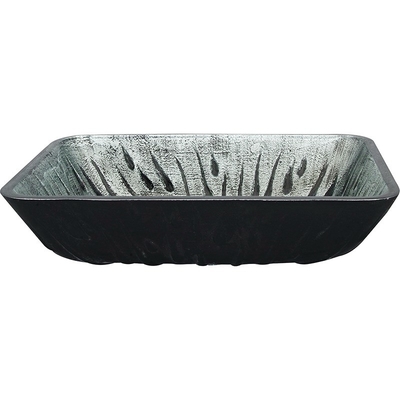 Évier de dessin de vanité de verre trempé de main de fonte de Gray Rectangular Vessel Sink Hot