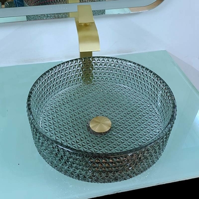 Taille en verre du principal 120mm de Tableau de noir de lavabo de partie supérieure du comptoir moderne artistique