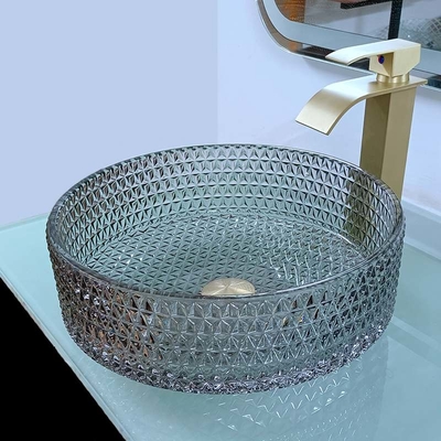 Taille en verre du principal 120mm de Tableau de noir de lavabo de partie supérieure du comptoir moderne artistique