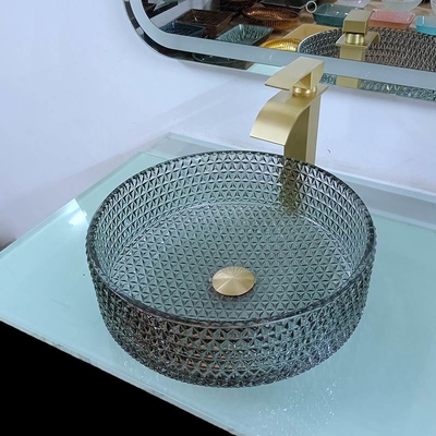 Taille en verre du principal 120mm de Tableau de noir de lavabo de partie supérieure du comptoir moderne artistique