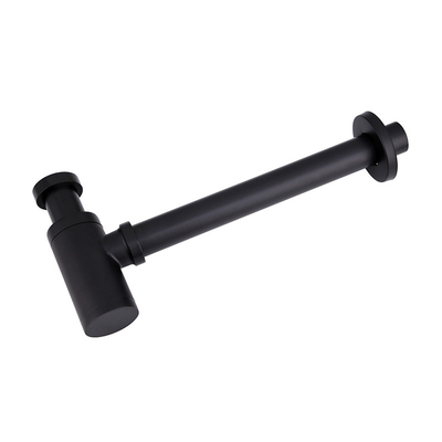 Accessoires siphon rond, drain de lavabo de piège de bouteille d'évier de piège de Matt Black P