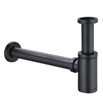 Accessoires siphon rond, drain de lavabo de piège de bouteille d'évier de piège de Matt Black P