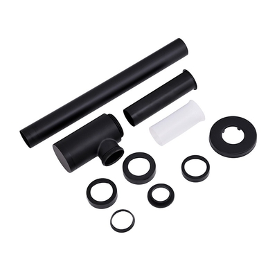 Accessoires siphon rond, drain de lavabo de piège de bouteille d'évier de piège de Matt Black P