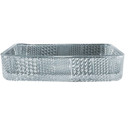 Cuve de bain à table rectangulaire cristalline 460 mm 330 mm 105 mm Lavoir à la main