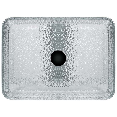 330mm 460mm salle de bain bassin de lavage Table haut de verre peu profond coulée sous pression cristallin clair