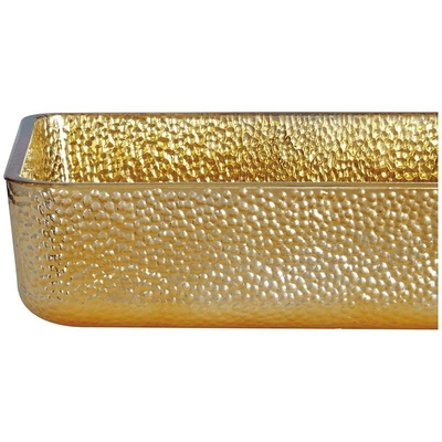 Le navire rectangulaire d'or de luxe descend le bassin profond moderne d'évier de salle de bains de 4,2 pouces
