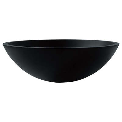 Finition en verre acide de rouille de Matt Black Basin Round Bathroom d'hôtel anti