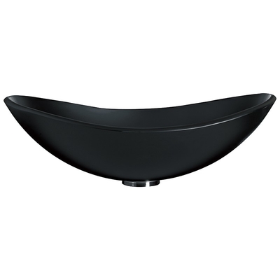 Le lingot forment l'acide Matt Black Vanity Basin Bathroom 540mm que le verre trempé de longueur facile nettoient