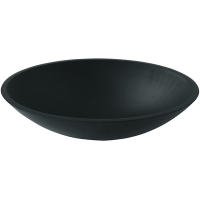 L'évier rond noir ovale de navire a coloré le verre trempé Matt Countertop acide