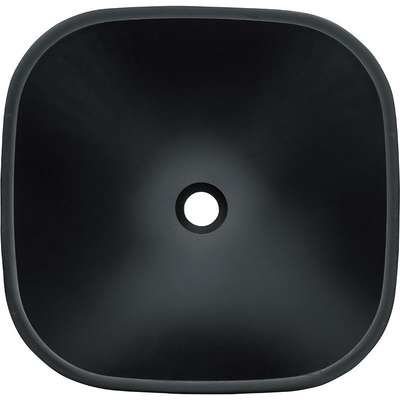 Anti partie supérieure du comptoir de rouille de Matt Square Bowl Bathroom Sink de Tableau de dessus de verre trempé acide de noir