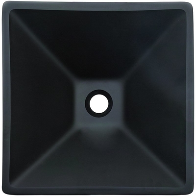 142mm Matt Black Basin Square Funnel acide forment la salle de bains gâchée