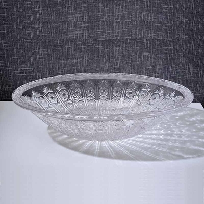 Longueur ovale de Crystal Clear Vanity 530mm de plan de travail de cuvette de lavabo de forme