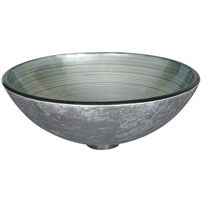 Le navire argenté d'évier de verre trempé a balayé la ligne avec l'aluminium 420 * 420 * 145mm