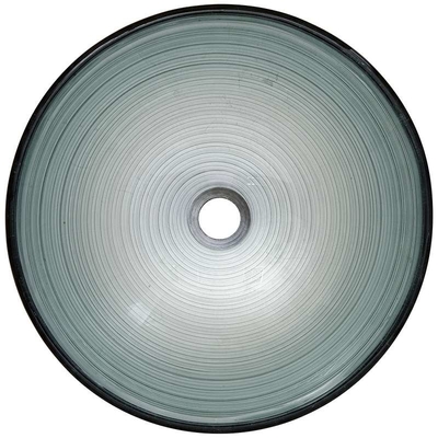 Le navire argenté d'évier de verre trempé a balayé la ligne avec l'aluminium 420 * 420 * 145mm