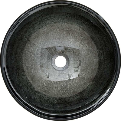 Évier simple rond de salle de bains de cuvette avec le bassin classique de vanité de partie supérieure du comptoir d'aluminium