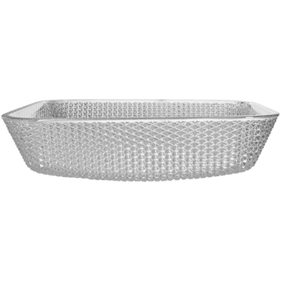 la vanité de partie supérieure du comptoir de longueur de 400mm descend la place de Crystal Clear Glass Vessel Diamond
