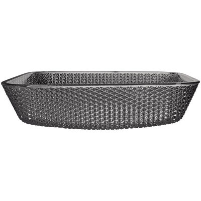 Bassin de main de lavage de la partie supérieure du comptoir 400mm 12mm Gray Color For Dining Room épais
