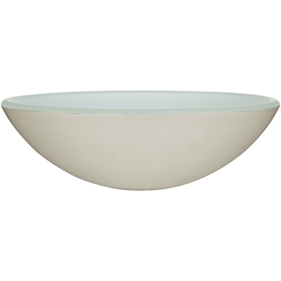 Rond profond de taille de la longueur 132mm de la partie supérieure du comptoir 380mm de verre trempé de cuvette blanche de bassin