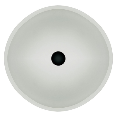 Rond profond de taille de la longueur 132mm de la partie supérieure du comptoir 380mm de verre trempé de cuvette blanche de bassin