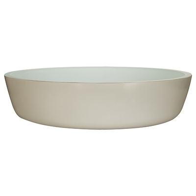 évier blanc rond texturisé de navire de bassin de taille de 110mm de longueur en verre de la cuvette 420mm
