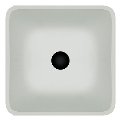 Cuvette carrée sans couture blanche d'évier de verre trempé de lavabos de salle de bains de Super Clear