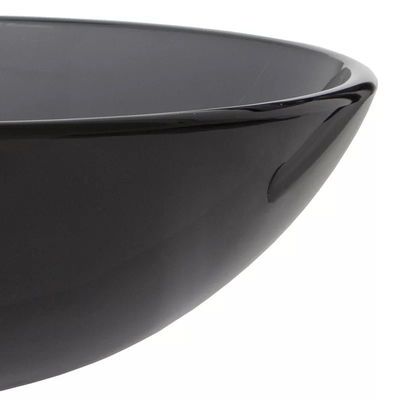 Verre trempé fait main circulaire Gray Vessel Bathroom Sink de lavabo de partie supérieure du comptoir
