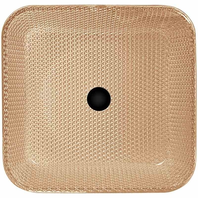 l'évier moderne de lavage de main de taille de 105mm a laqué des bassins de plan de travail de place de couleur de thé de lumière