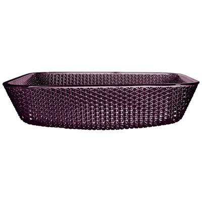 La vanité douce de partie supérieure du comptoir descend les éviers en verre de salle de bains de place de Diamond Purple Crystal 12mm