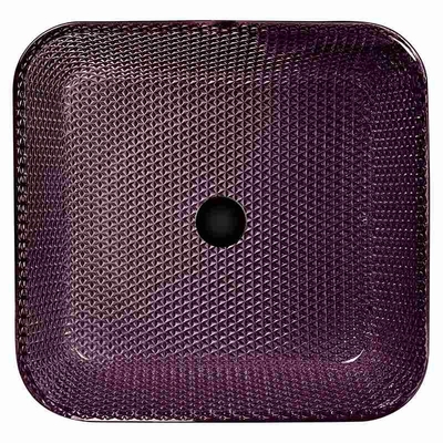 La vanité douce de partie supérieure du comptoir descend les éviers en verre de salle de bains de place de Diamond Purple Crystal 12mm
