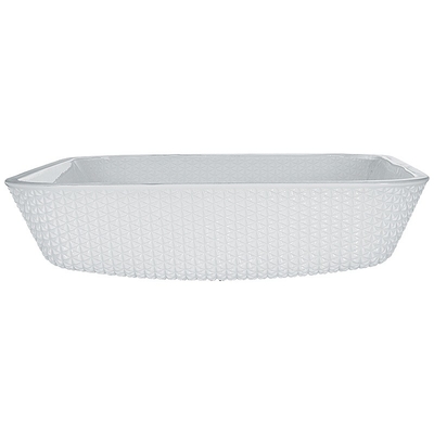 la vanité de partie supérieure du comptoir de 12mm descend le blanc résistant de Crystal Square Vessel Bathroom Scratch