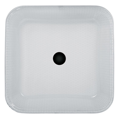 la vanité de partie supérieure du comptoir de 12mm descend le blanc résistant de Crystal Square Vessel Bathroom Scratch